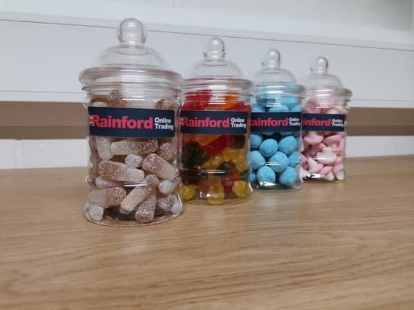 My Sweet Shop - 4 x Jars (Blue Bon Bon, Jelly Bears, Foam Mushroom & Fizzy Cola)