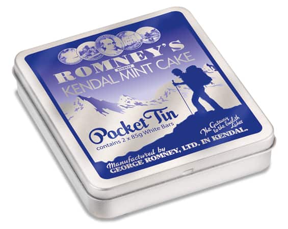 Romneys Kendal Mint Cake 170g Pocket Tin Mint Cake